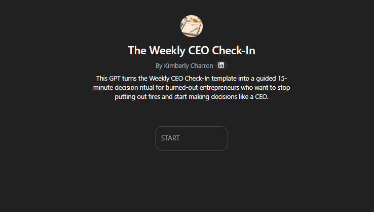Quick Chek Ceo Weekly CEO Check-in Template - Kimberly Charron Learning Centre