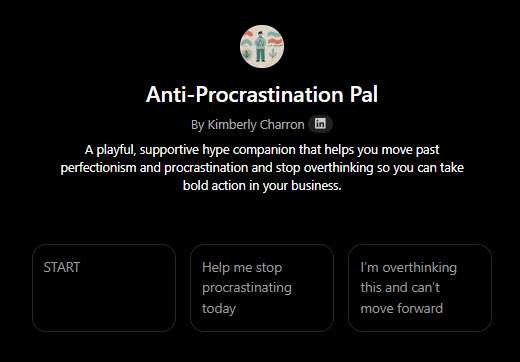 chat gpt anti-procrastination pal