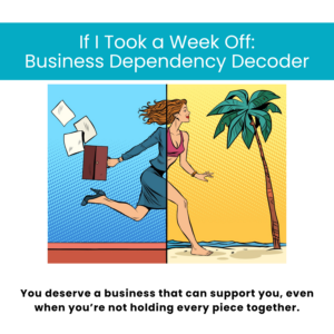 if i took a week off business dependency decoder